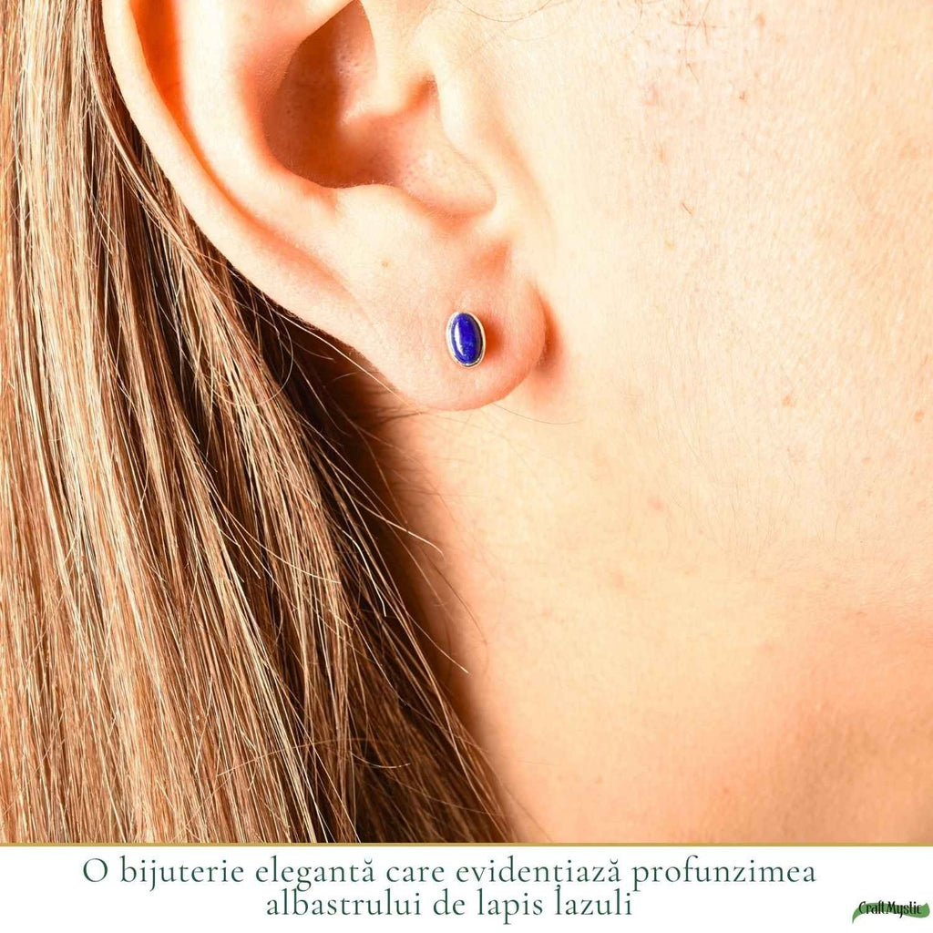 Cercei cu Lapis Lazuli, Argint 925 – CraftMystic