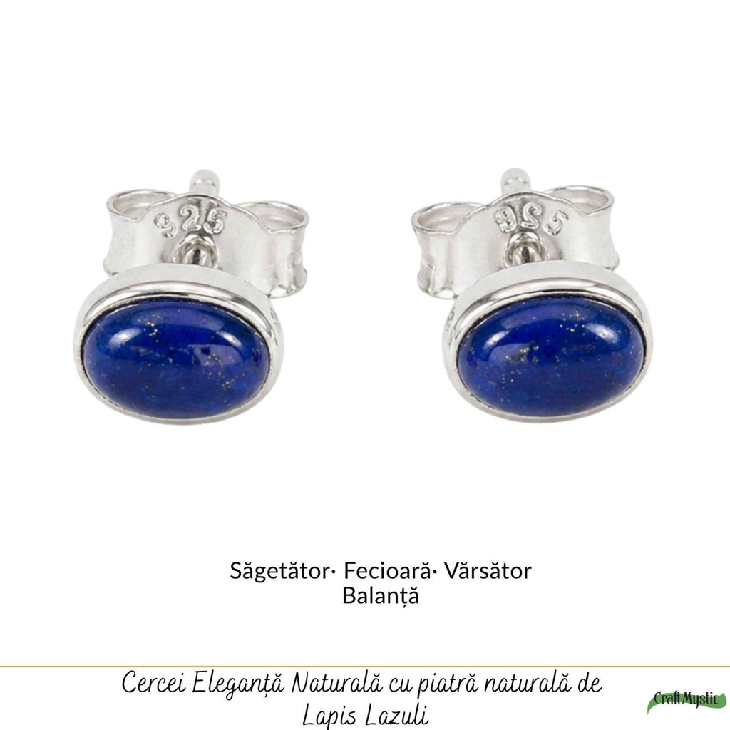 Cercei cu Lapis Lazuli, Argint 925 – CraftMystic