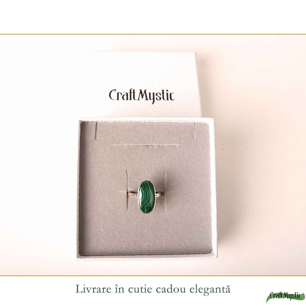 Inel cu Malachit, Argint 925 – CraftMystic