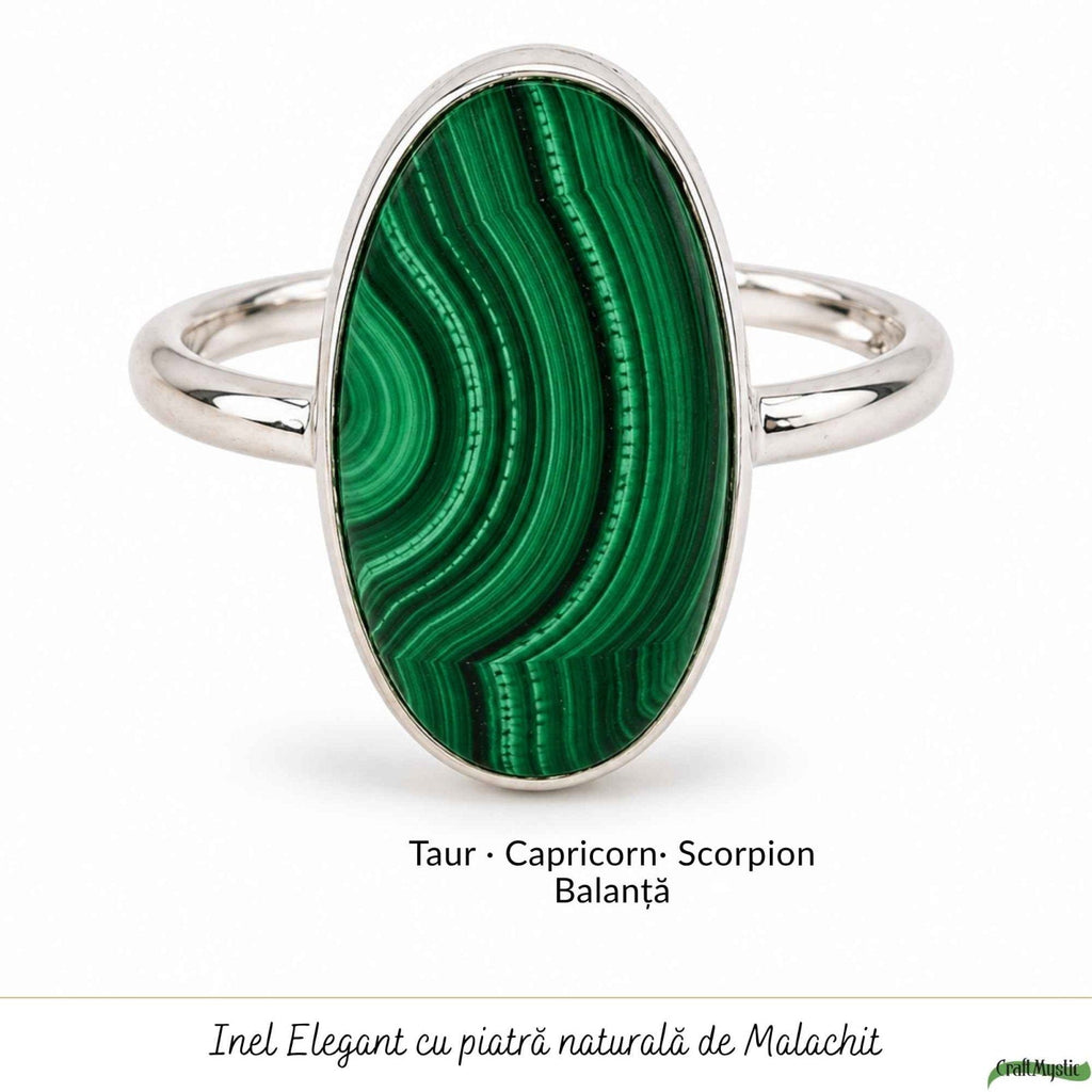 Inel cu Malachit, Argint 925 – CraftMystic