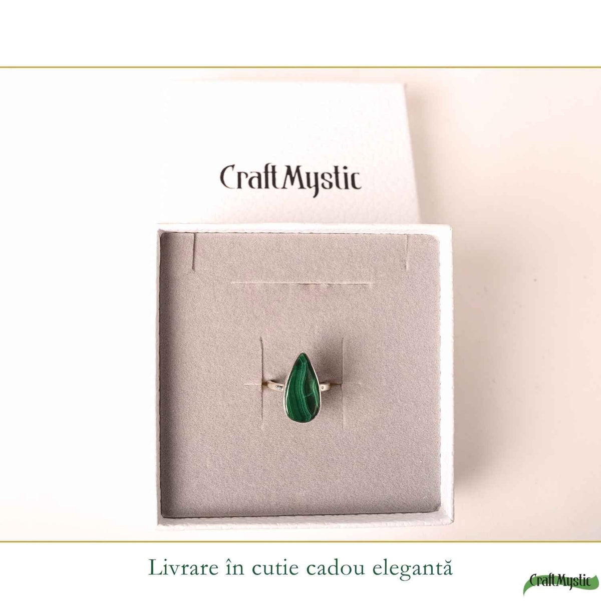 Inel cu Malachit, Argint 925 – CraftMystic