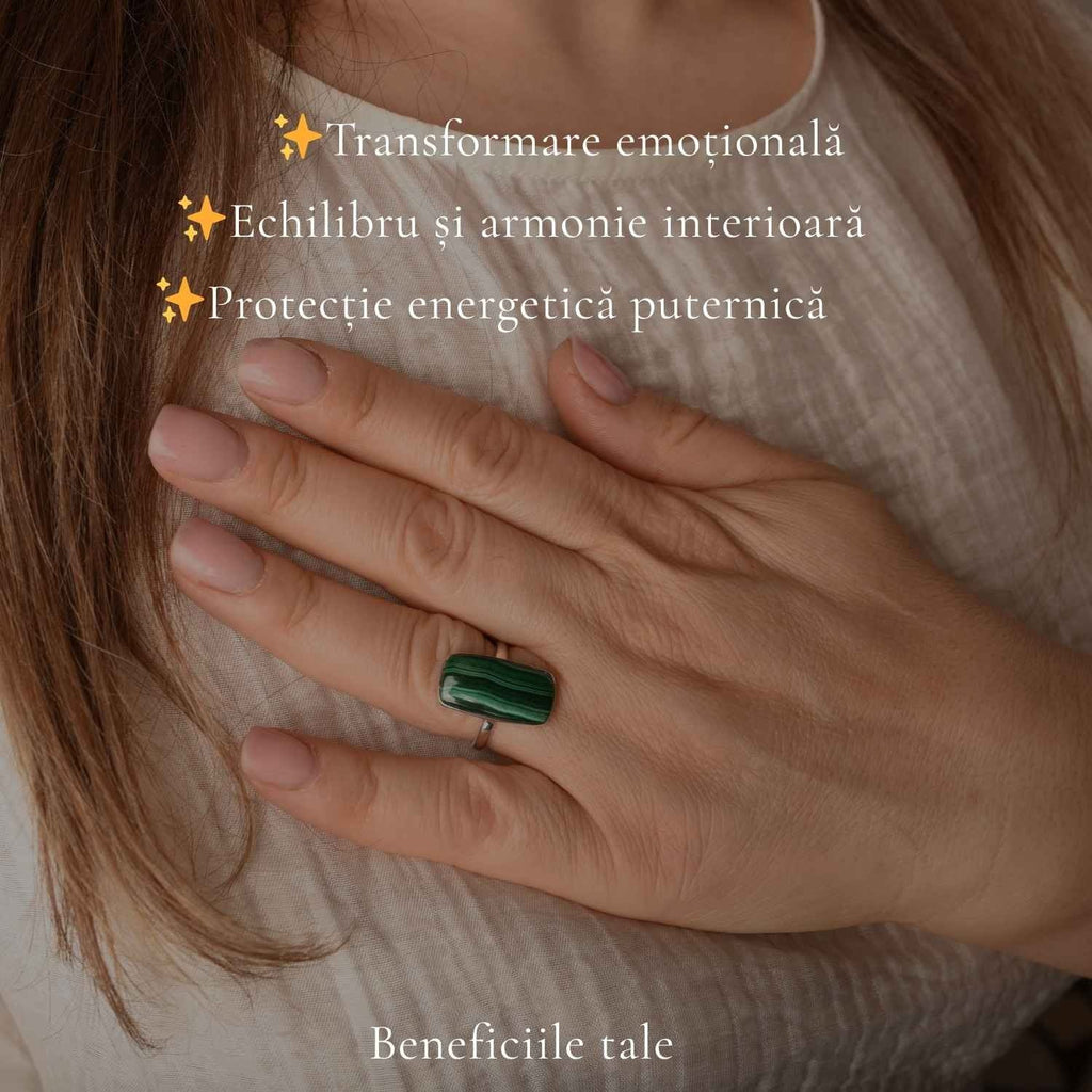 Inel cu Malachit, Argint 925 – CraftMystic