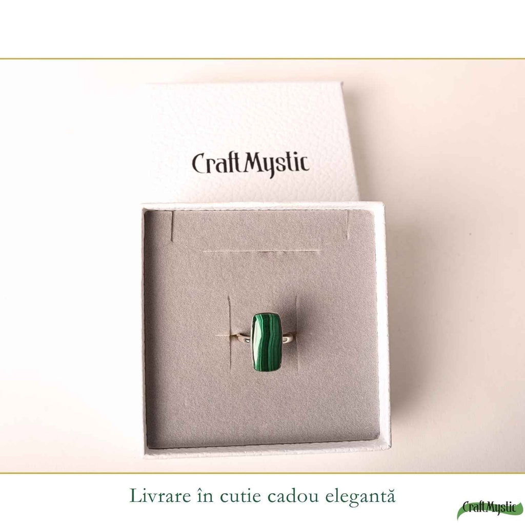 Inel cu Malachit, Argint 925 – CraftMystic