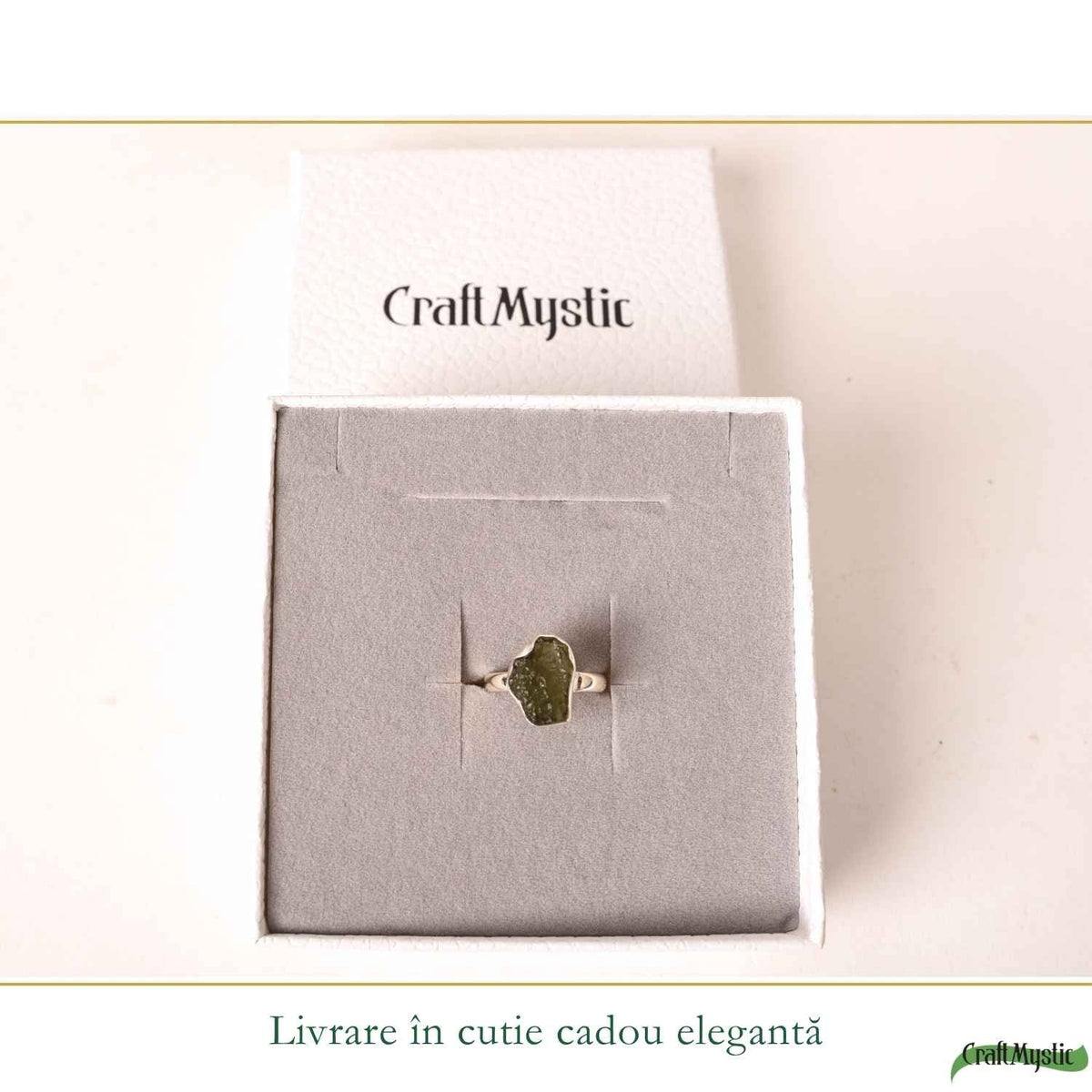 Inel cu Moldavit, Argint 925 – CraftMystic
