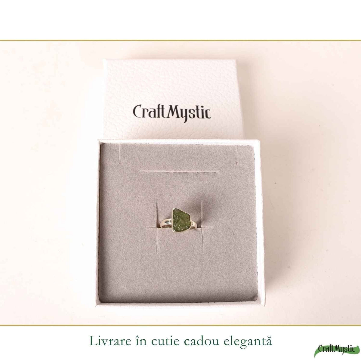 Inel cu Moldavit, Argint 925 – CraftMystic