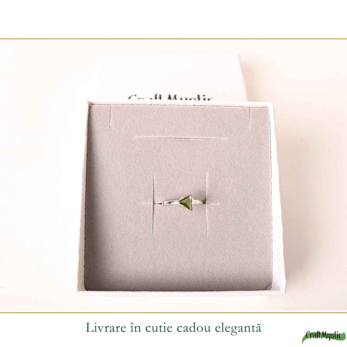 Inel cu Moldavit, Argint 925 – CraftMystic