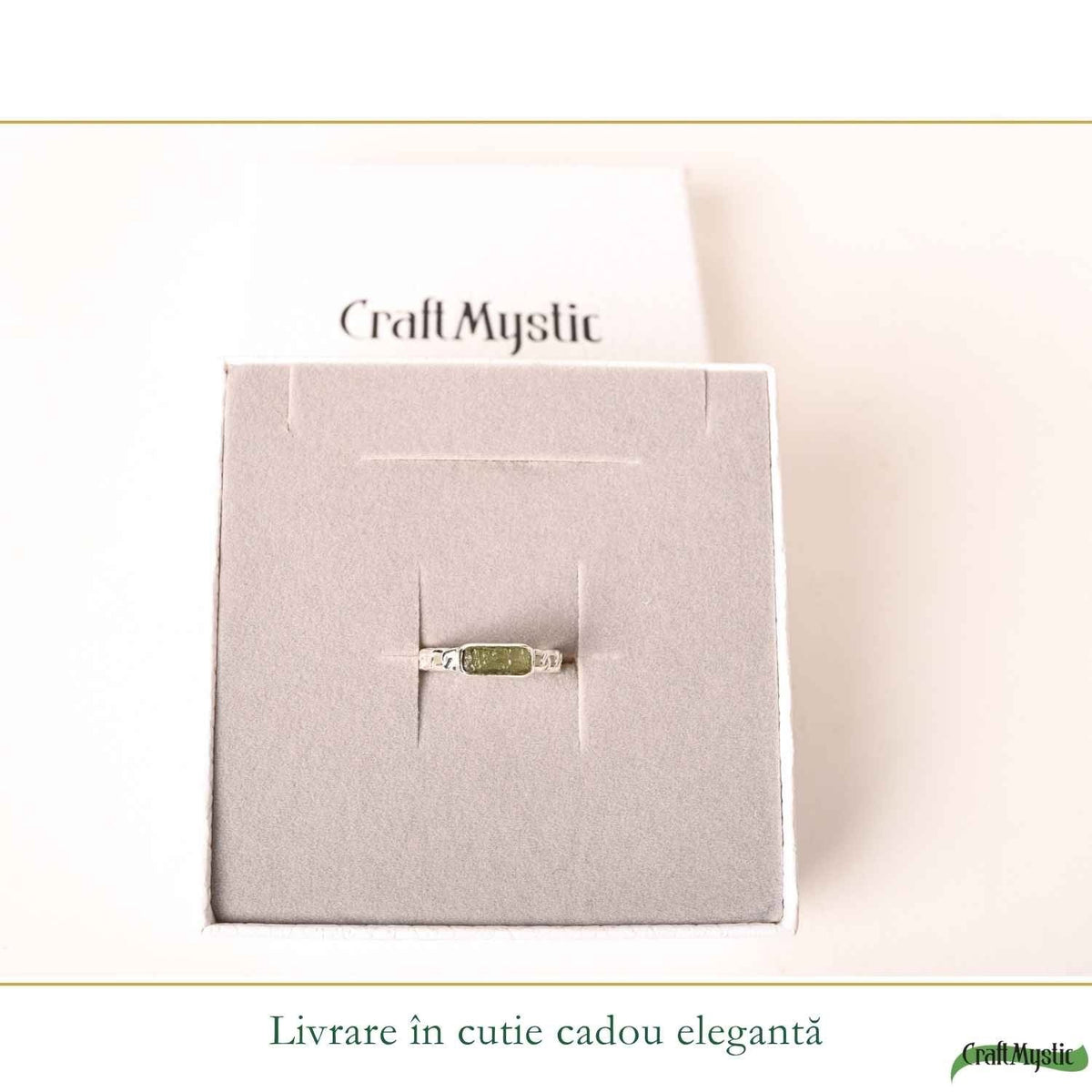 Inel cu Moldavit, Argint 925 – CraftMystic