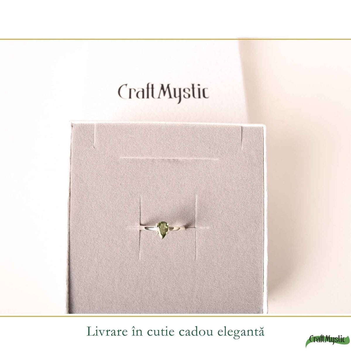 Inel cu Moldavit, Argint 925 – CraftMystic