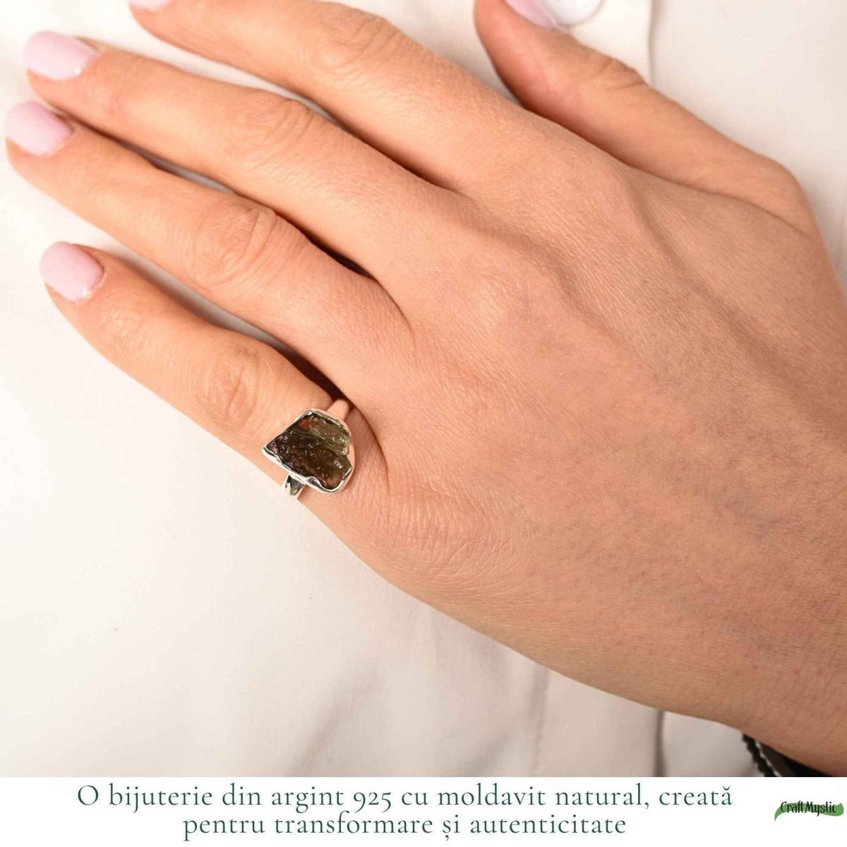 Inel cu Moldavit – CraftMystic