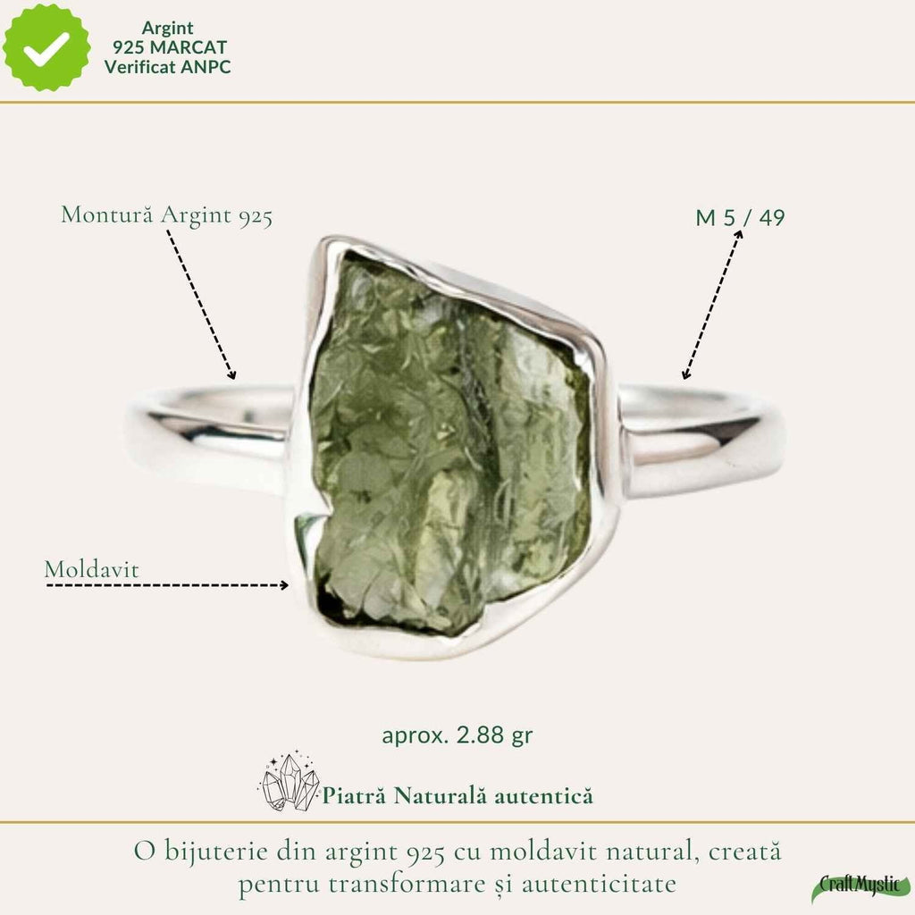 Inel cu Moldavit – CraftMystic