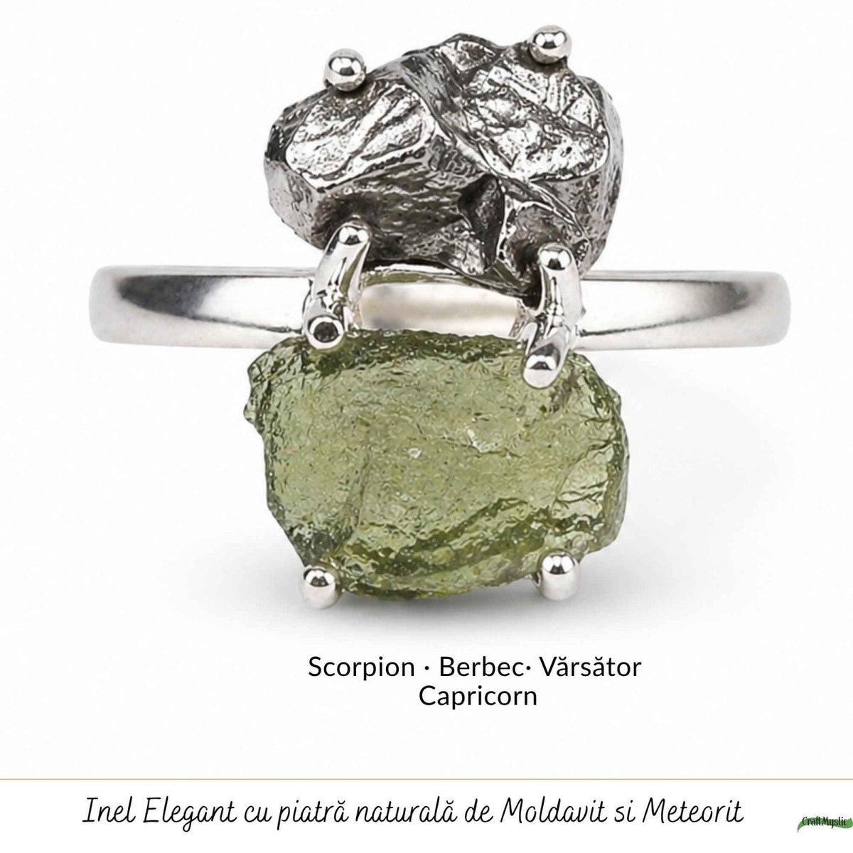 Inel cu Moldavit – CraftMystic