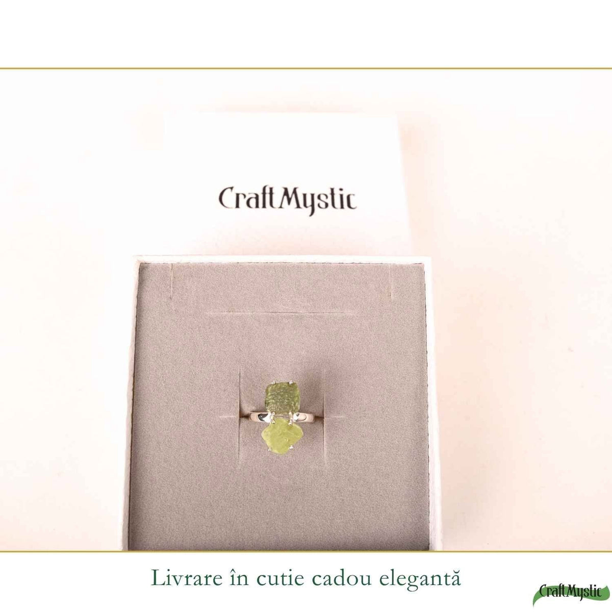 Inel argint 925 cu Moldavit si Kianit verde, M6/51.5 – echilibru si transformare