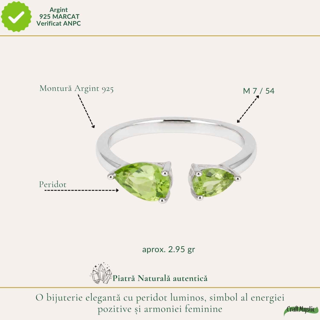 Inel cu Peridot, Argint 925 – CraftMystic
