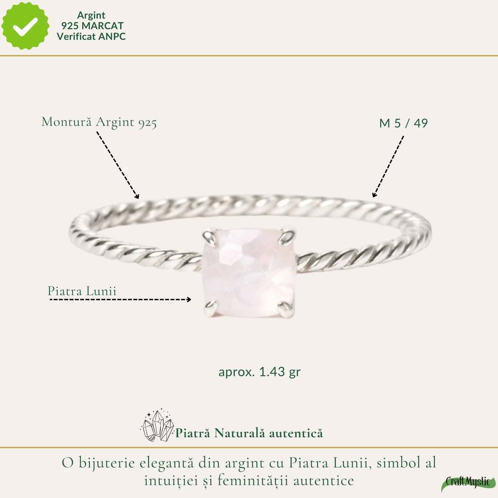 Inel cu Piatra Lunii, Argint 925 – CraftMystic