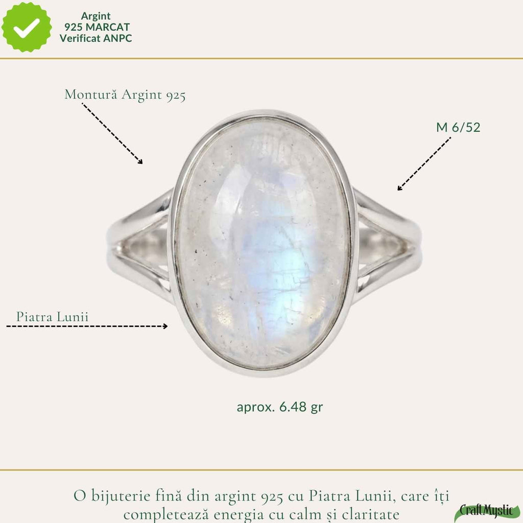 Inel cu Piatra Lunii, Argint 925 – CraftMystic