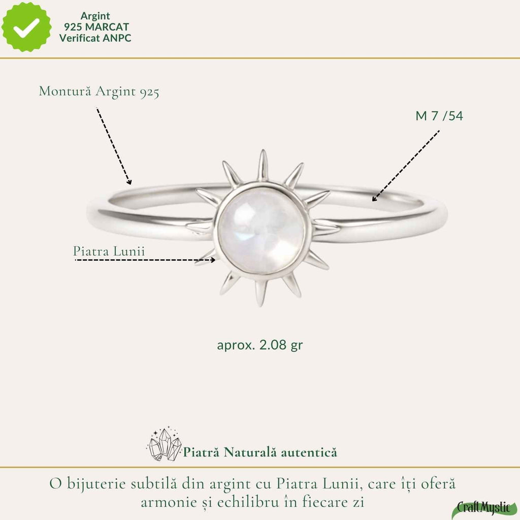 Inel cu Piatra Lunii, Argint 925 – CraftMystic