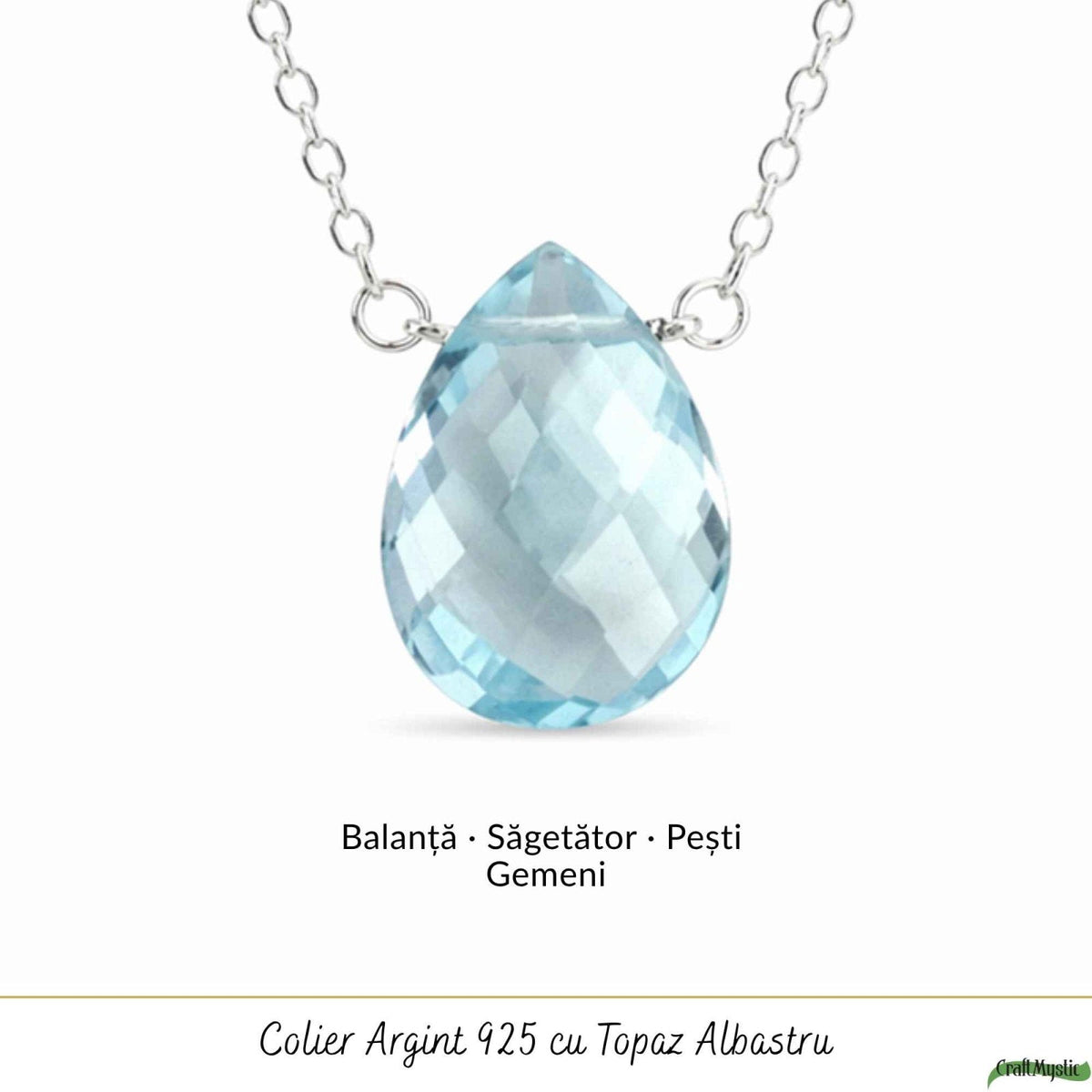 Colier cu Topaz, Argint 925 – CraftMystic