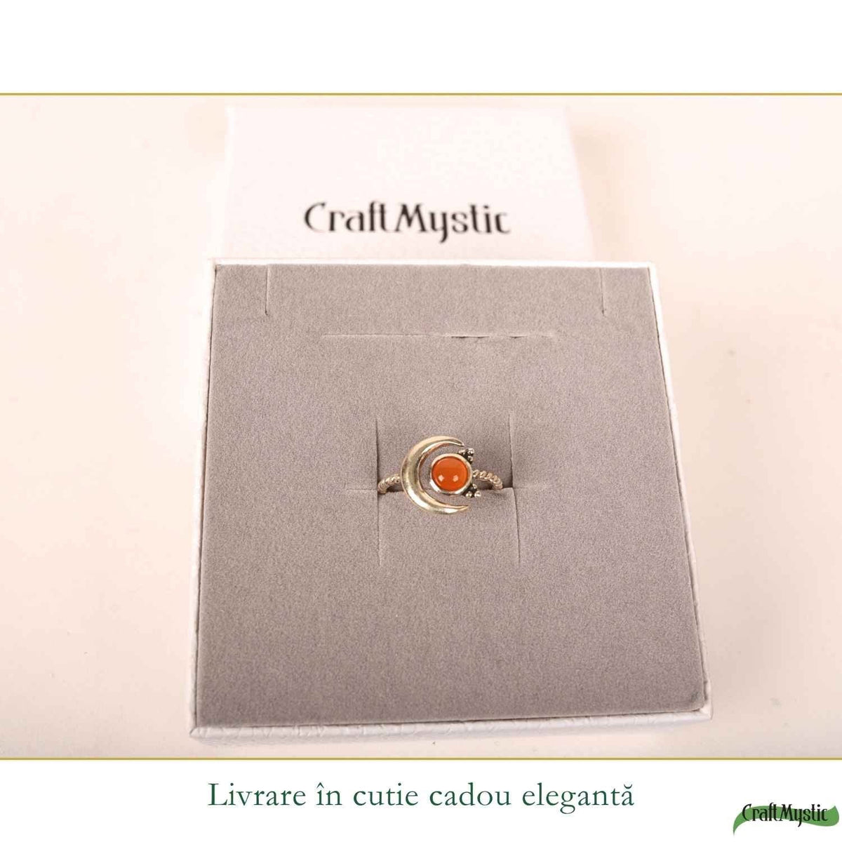 Inel cu Carneol, Argint 925 – CraftMystic