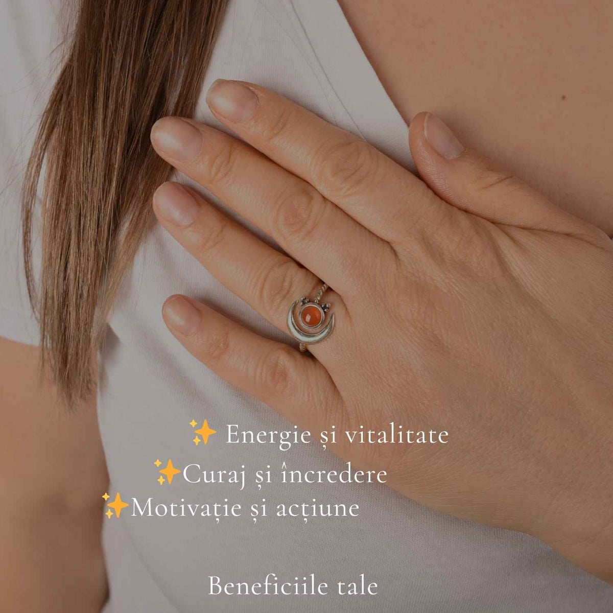 Inel cu Carneol, Argint 925 – CraftMystic