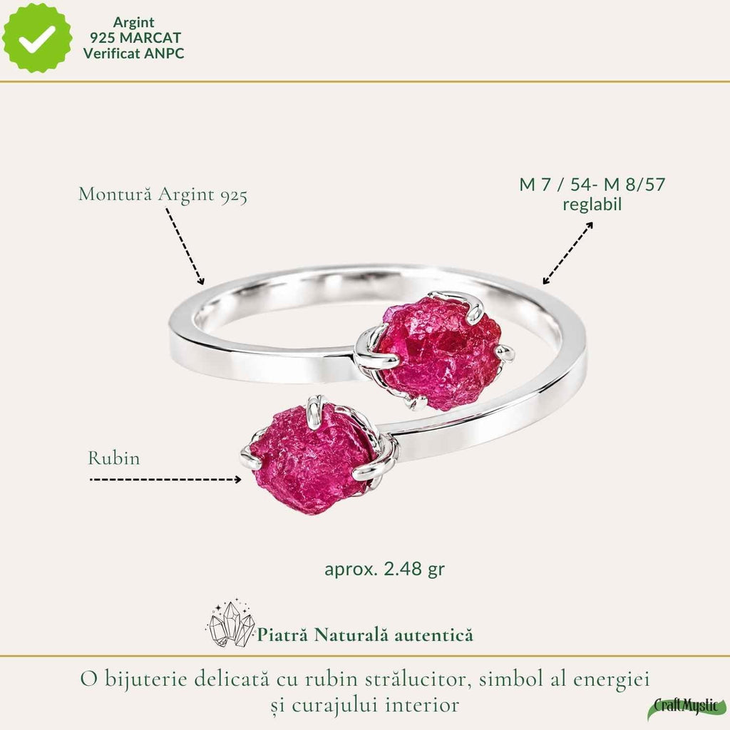 Inel cu Rubin, Argint 925 – CraftMystic