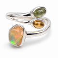 Inel cu Opal, Citrin și alte cristale, Argint 925 – CraftMystic