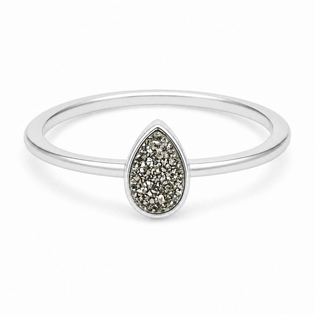 Inel cu Titanium Druzy și Cuarț, Argint 925 – CraftMystic