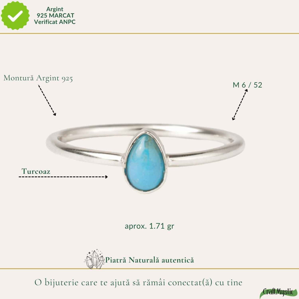Inel cu Turcoaz, Argint 925 – CraftMystic