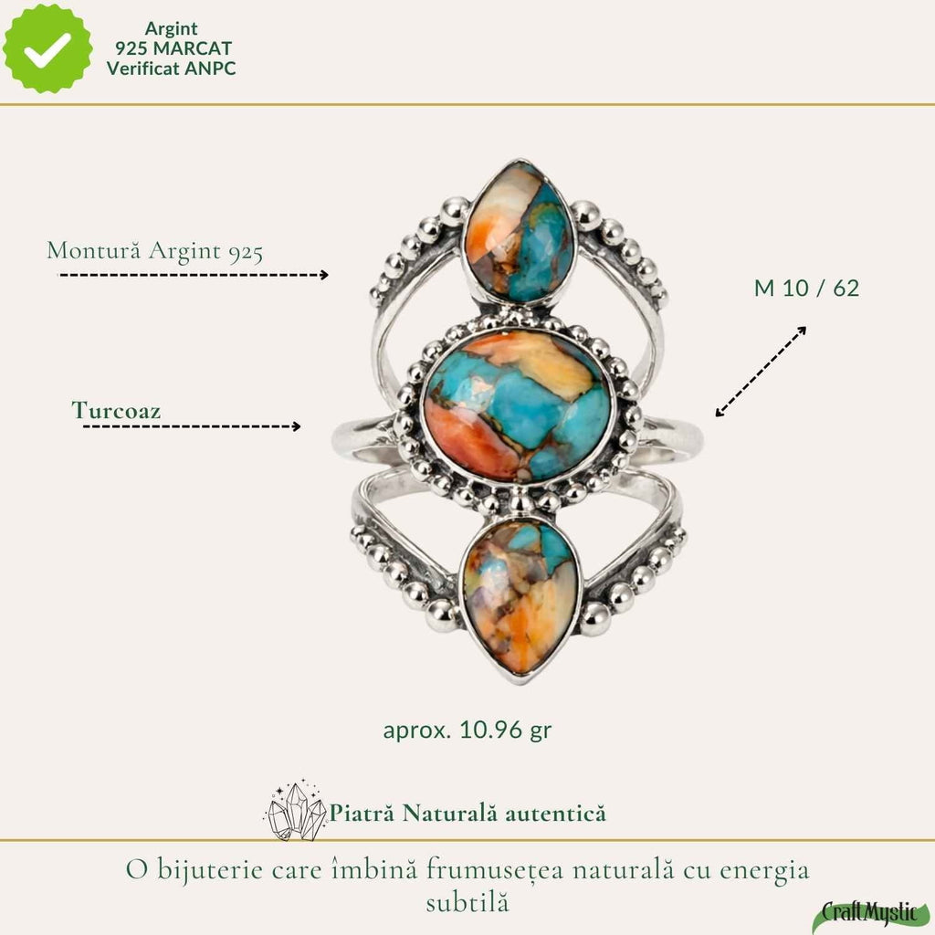 Inel cu Turcoaz, Argint 925 – CraftMystic
