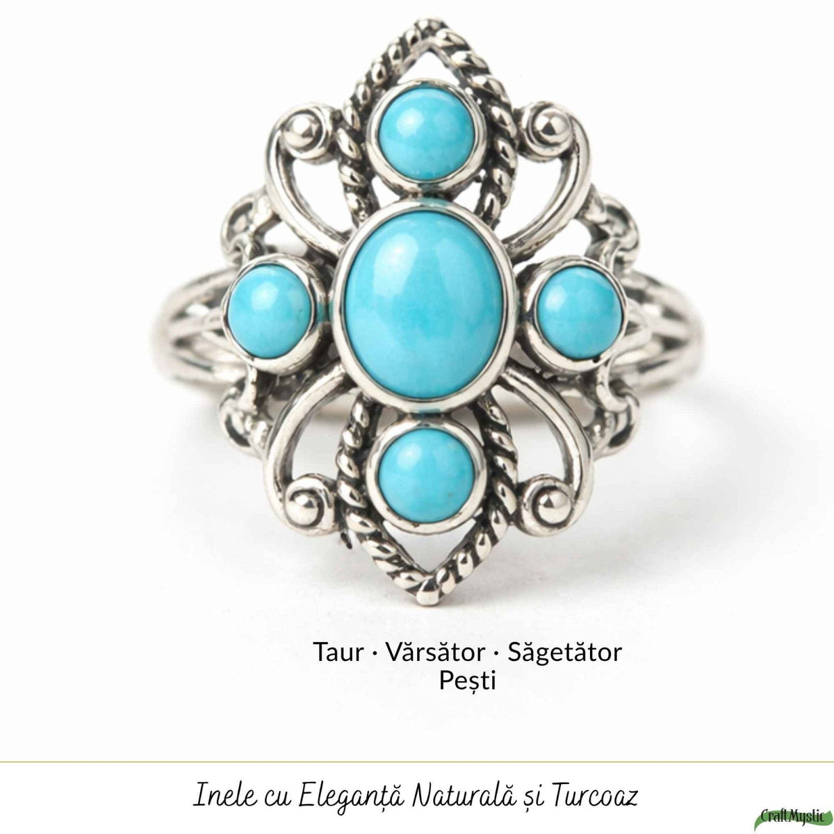 Inel cu Turcoaz, Argint 925 – CraftMystic