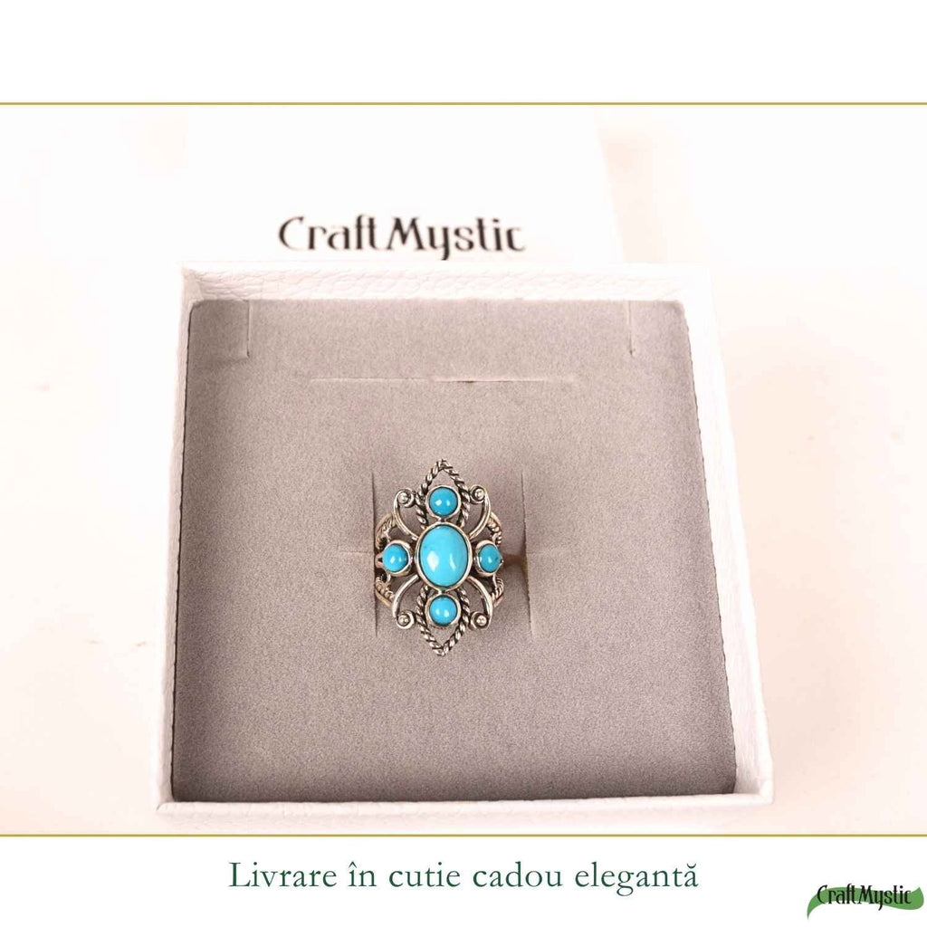 Inel cu Turcoaz, Argint 925 – CraftMystic