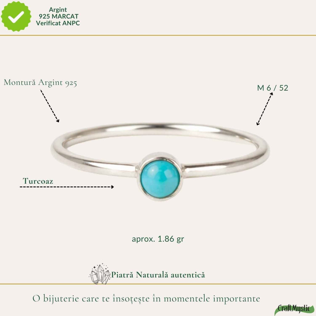 Inel cu Turcoaz, Argint 925 – CraftMystic