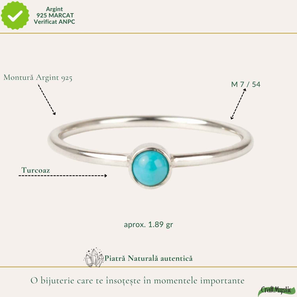 Inel cu Turcoaz, Argint 925 – CraftMystic