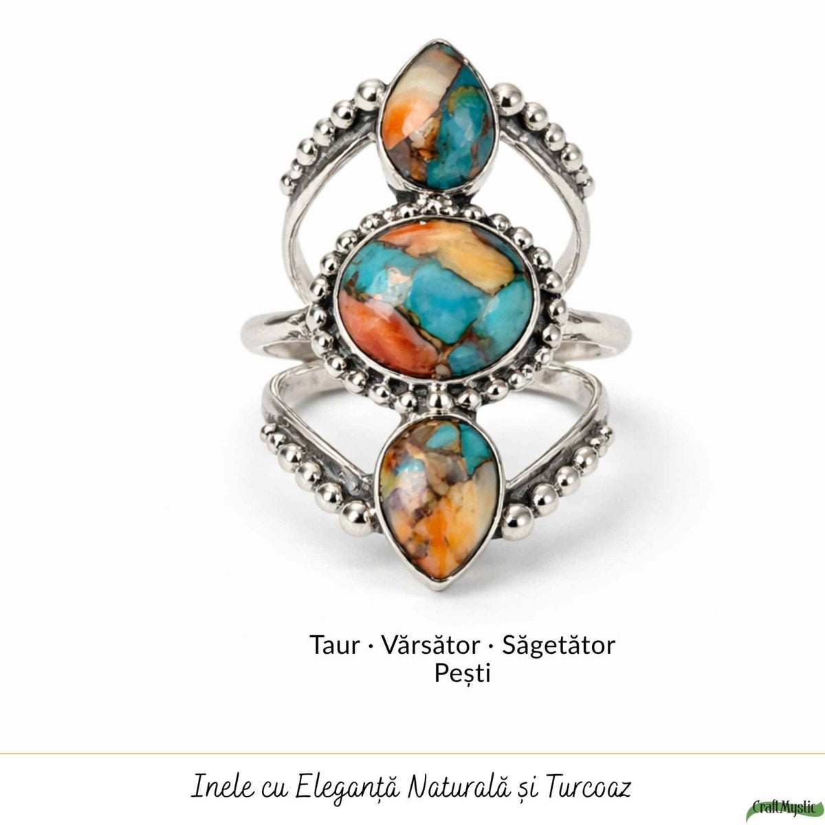 Inel cu Turcoaz, Argint 925 – CraftMystic