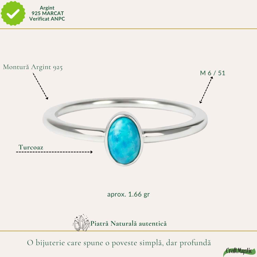 Inel cu Turcoaz, Argint 925 – CraftMystic