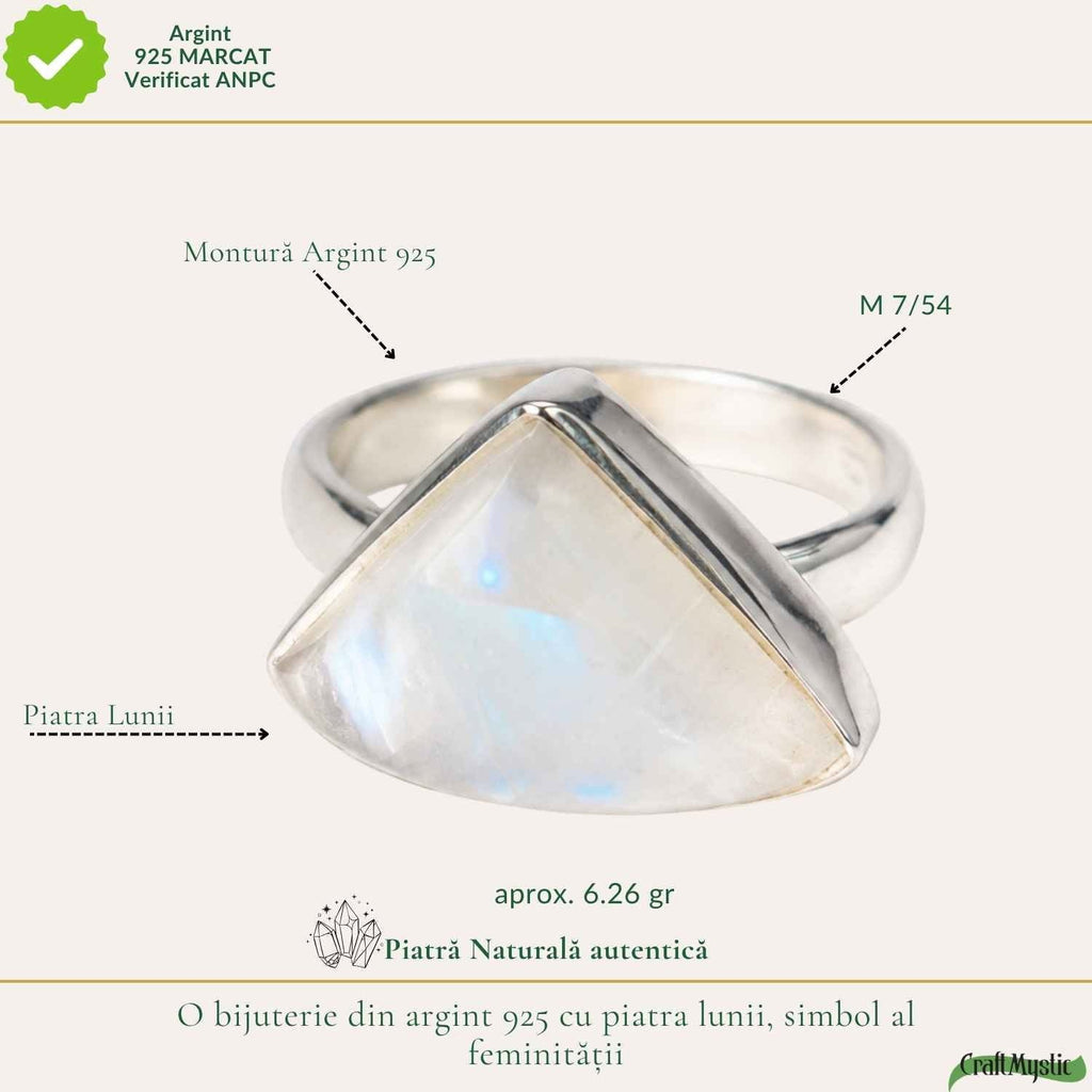 Inel cu Piatra Lunii, Argint 925 – CraftMystic