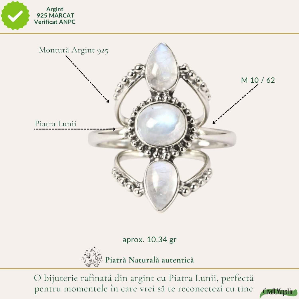 Inel cu Piatra Lunii, Argint 925 – CraftMystic