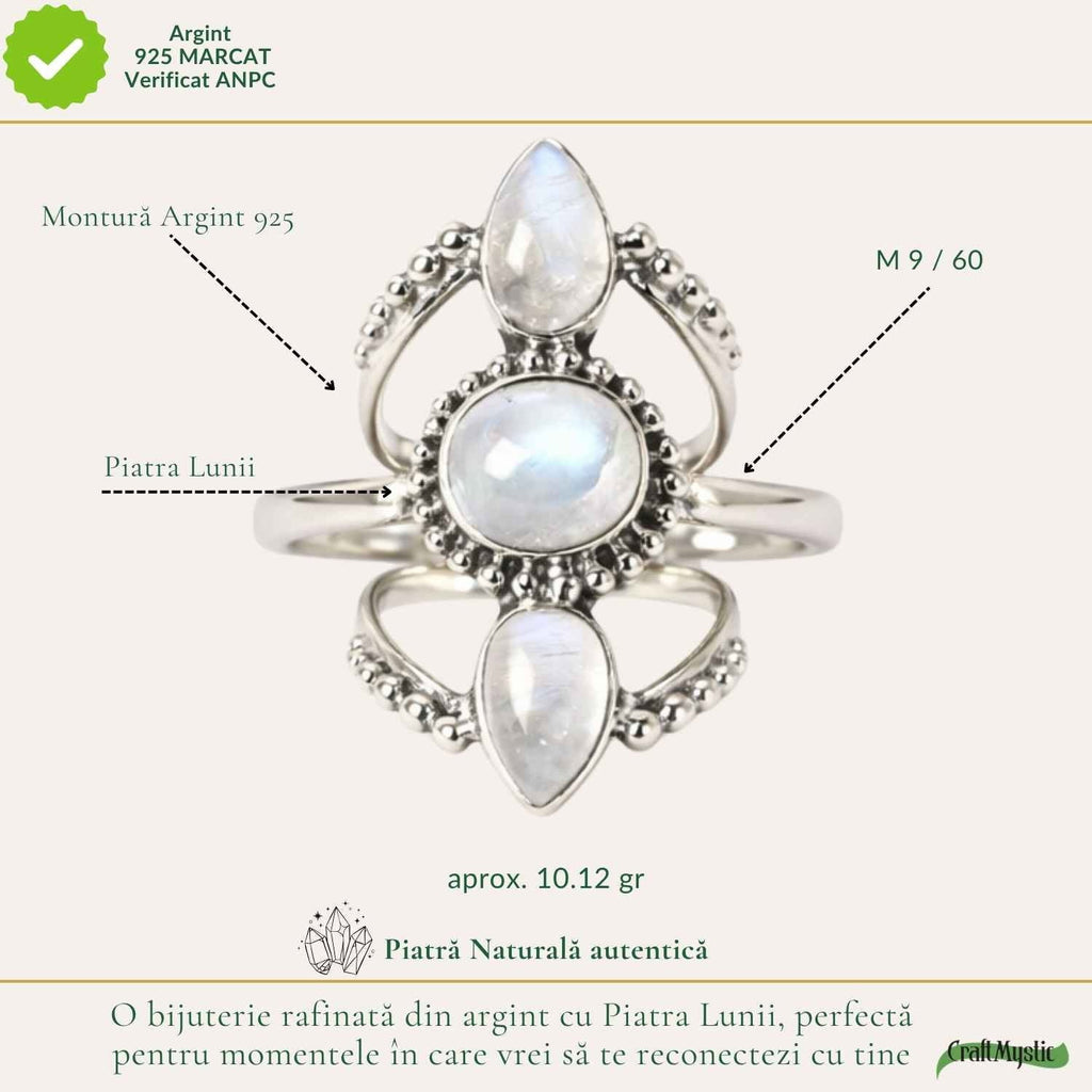 Inel cu Piatra Lunii, Argint 925 – CraftMystic