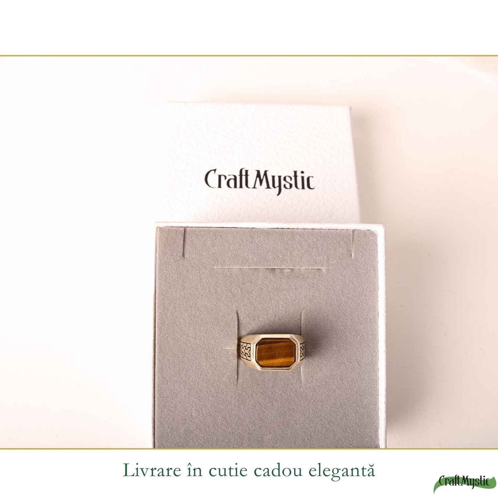 Inel cu Ochi de Tigru, Argint 925 – CraftMystic