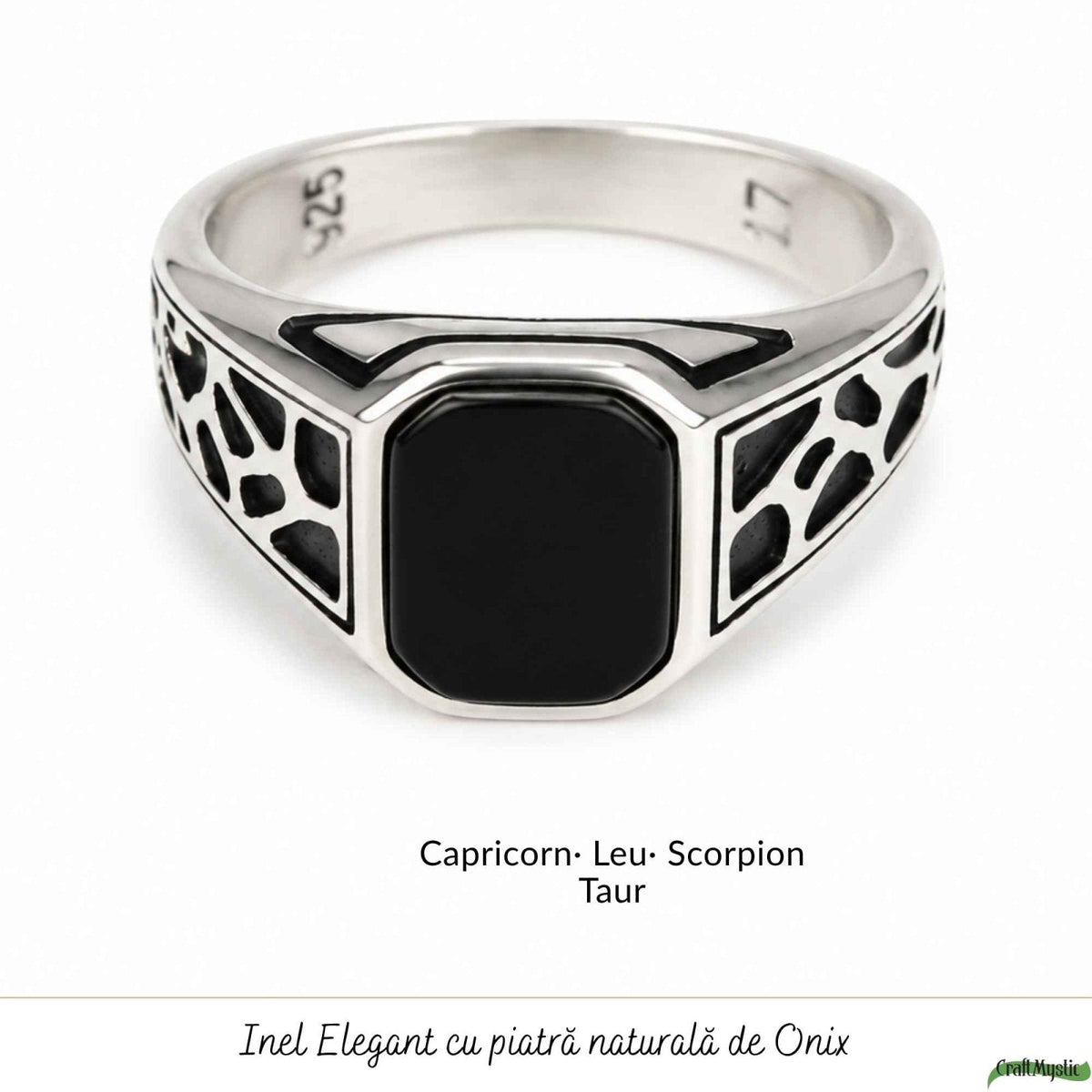 Inel cu Onix, Argint 925 – CraftMystic