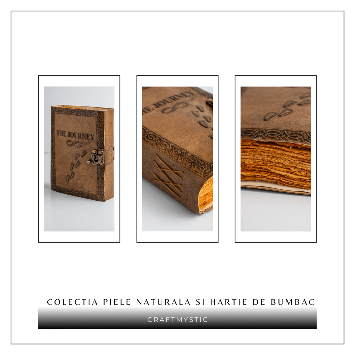 Calatoria Interioara – Jurnal din Piele Naturala si Hartie de Bumbac