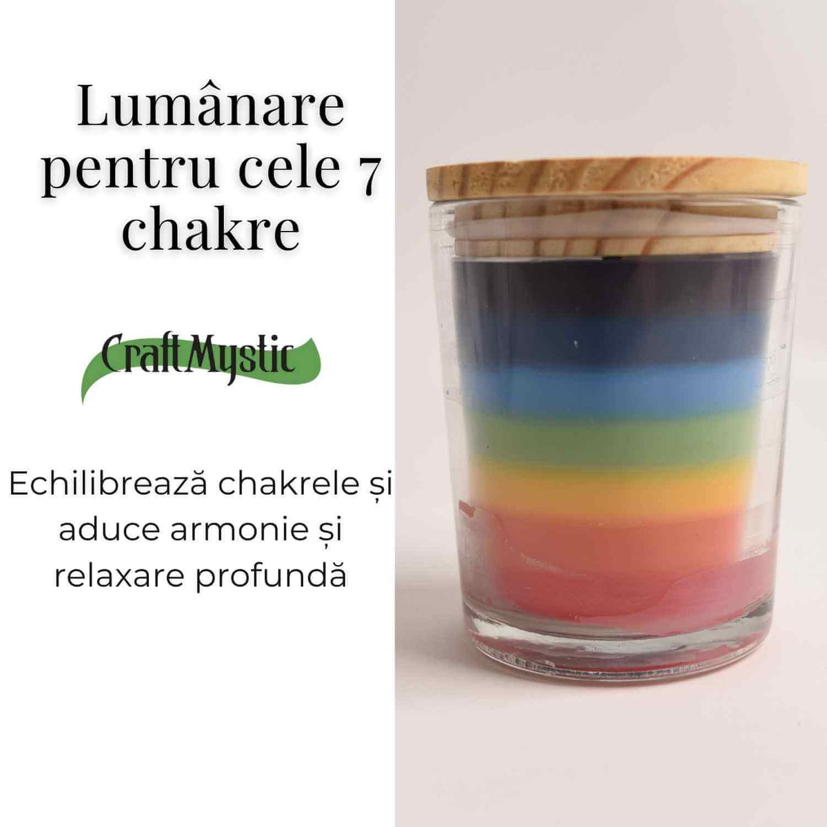 Lumanare din soia naturala cu 7 arome pentru echilibrarea chakrelor