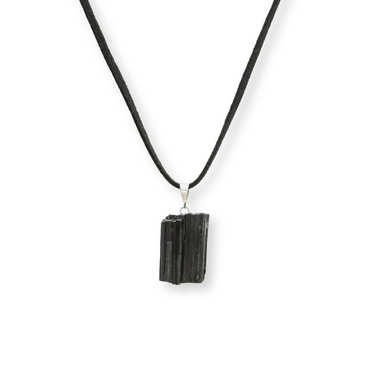 Colier Ajustabil cu Pandantiv din Turmalina Neagra Naturala 25-30mm