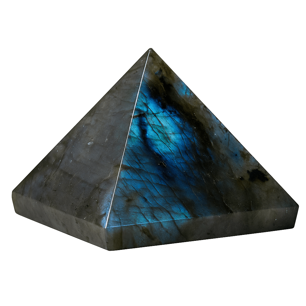 Piramida din Labradorit 8 cm pentru Vindecare prin Cristale - Piatra Naturala pentru Meditatie, Reiki, Echilibrare Chakra si Grila de Cristale