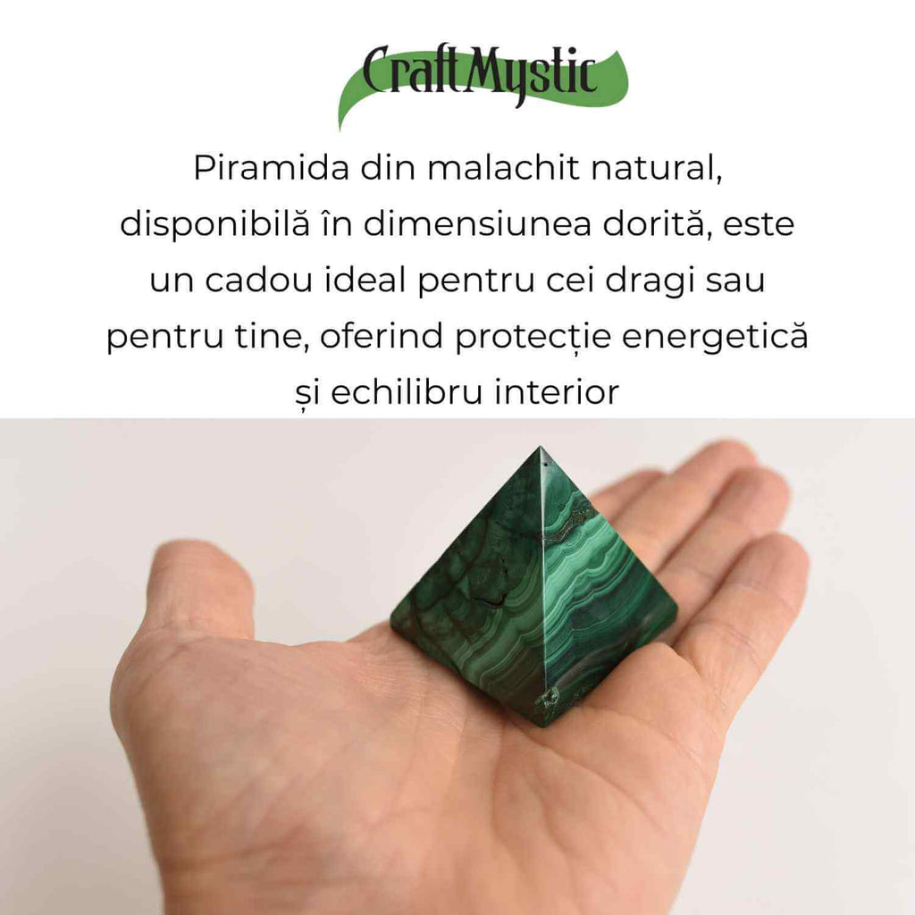 Piramida Malachit natural H 4