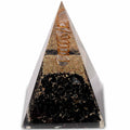 Piramida Orgonica 10 cm cu Turmalina Neagra - Cristal - Echilibrare Chakra - Generator de Energie Orgonita - Piramida Orgonita Nubiana pentru Protectie impotriva E-misiilor – Cristal Vindecator - Meditatie - Yoga