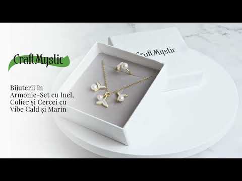 Bijuterii in armonie – Set cu Inel, colier si cercei cu vibe cald si marin
