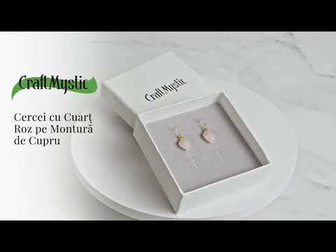 Cercei din Cuart Roz Natural Fatetat - Iubire Si Armonie