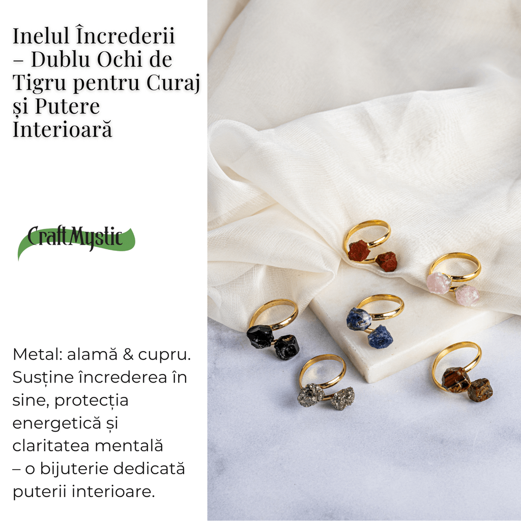 Inelul increderii – Dublu Ochi de tigru pentru curaj si putere interioara