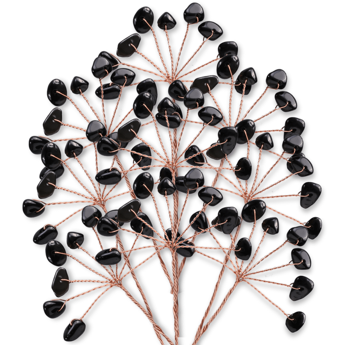 Ramurica DIY cu Pietre Naturale de Obsidian (9 Pietricele)