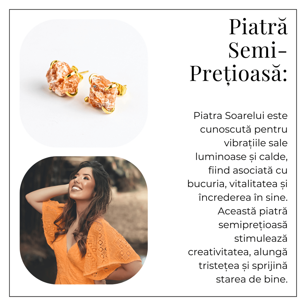 Putere si Bucurie – Cercei cu Reflexe Aurii si Inchidere cu Tija